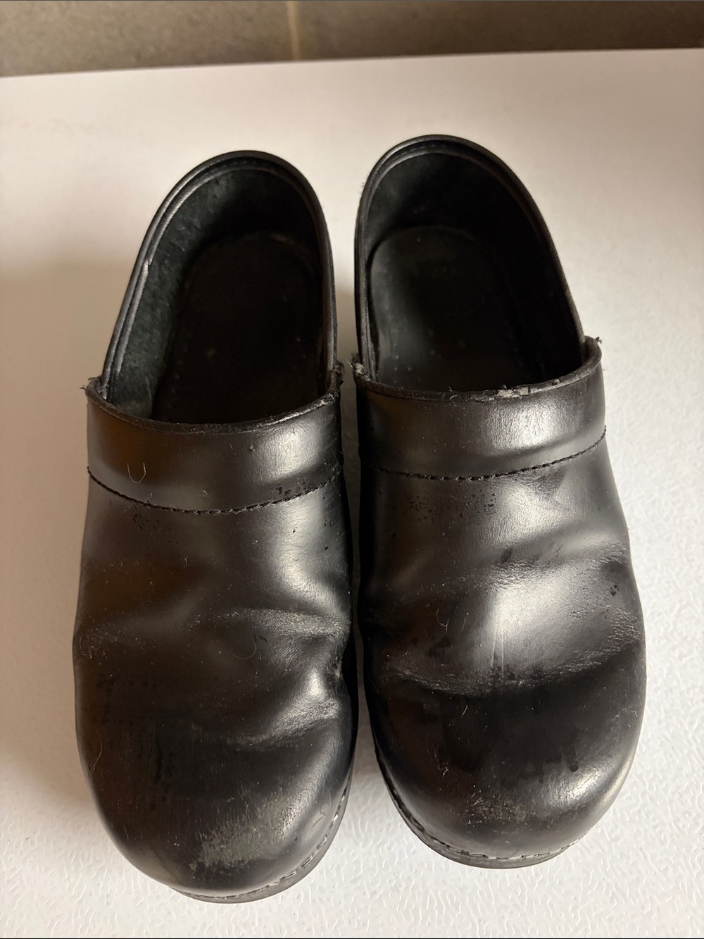 Dansko Black Leather Clogs